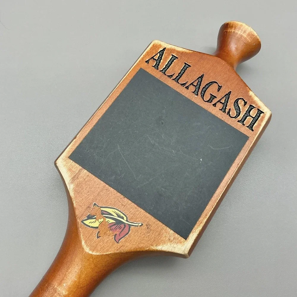 Allagash Beer Tap Handle Wood Chalkboard Bar Tap Pull Brown Brewery Decor